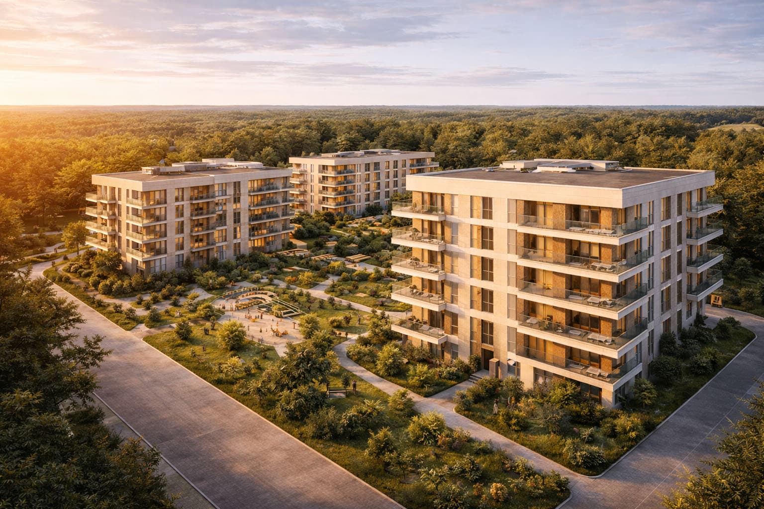 Wizualizacja osiedla — ujęcie 2